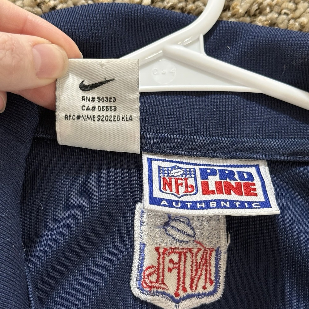 VTG Nike NFL Pro Line Denver Broncos Shirt Men's Large Blue Orange Polo Dri-Fit - Picture 3 of 11